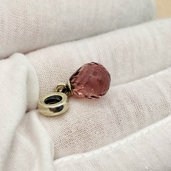 EUC Pandora 791602CPE Sterling Silver Purple Fascinating Beauty Dangle Charm - Picture 5 of 9